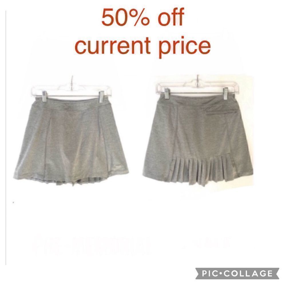 Slazenger Pleat Back Golf Skort Gray EUC XS